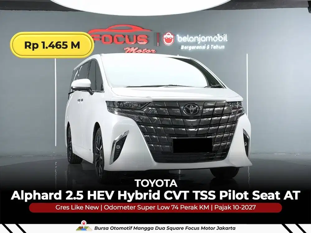 [LOW KM GARANSI 5THN] Toyota Alphard 2,5 Hybrid TSS AT 2023/2024/2025