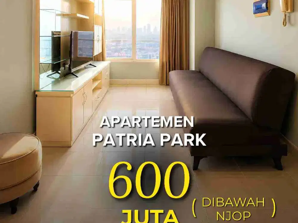 Jual Cepat Harga Bawah NJOP Apartemen Patria Park 2BR di Cawang Jaktim