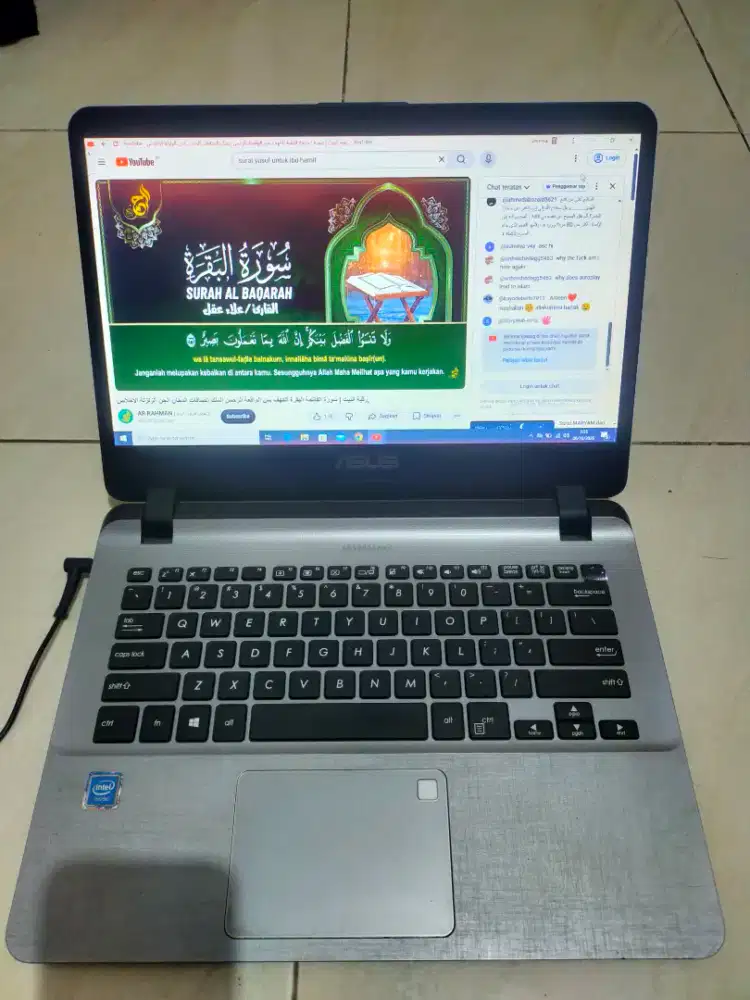 Dijual laptop Asus Vivobook A407M Intel n4000 ram 4gb Ddr4 HDD 500gb