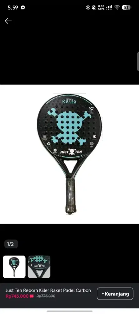 Jual raket Padel second