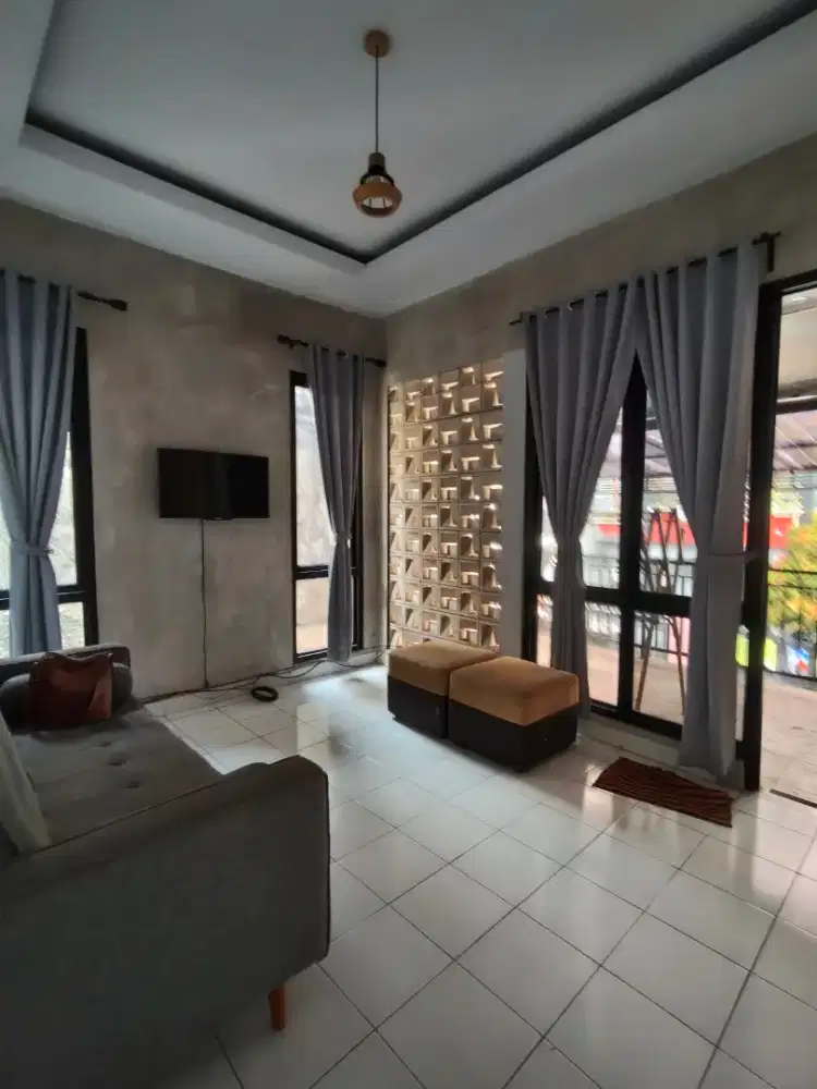2+1BR Fully furnished Industrial style house for rent in  Tebet Jaksel