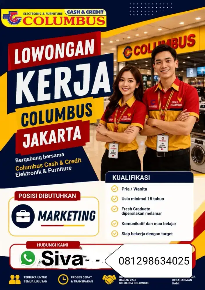 LOWONGAN KERJA DIBUTUHKAN : MARKETING KREDIT & COLECTOR