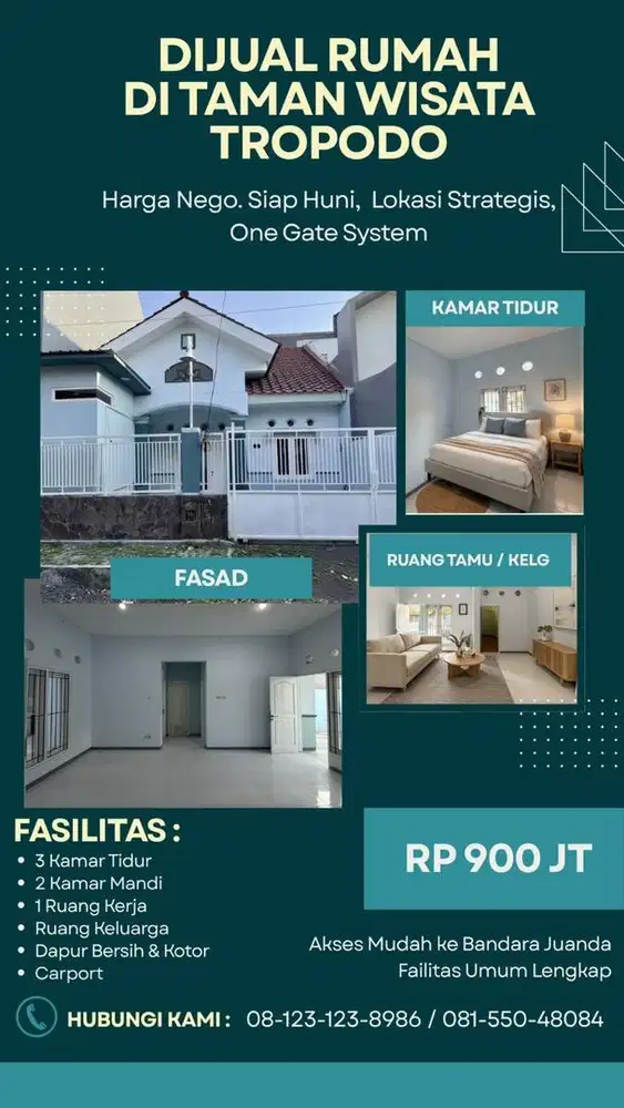 Dijual Rumah Tinggal SHM, One Gate System, Full Renov 100% Siap Huni