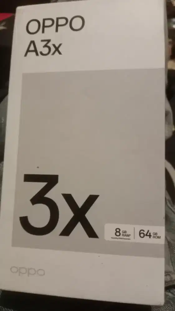 Oppo a3x snapdragon 6s 4G gen1 ram 4+4/64
Hp+dus +charger gak ori