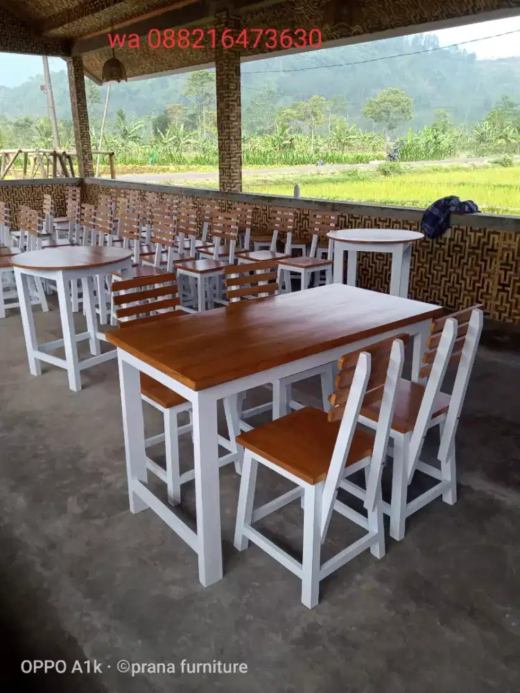 Meja kursi makan dan cafe