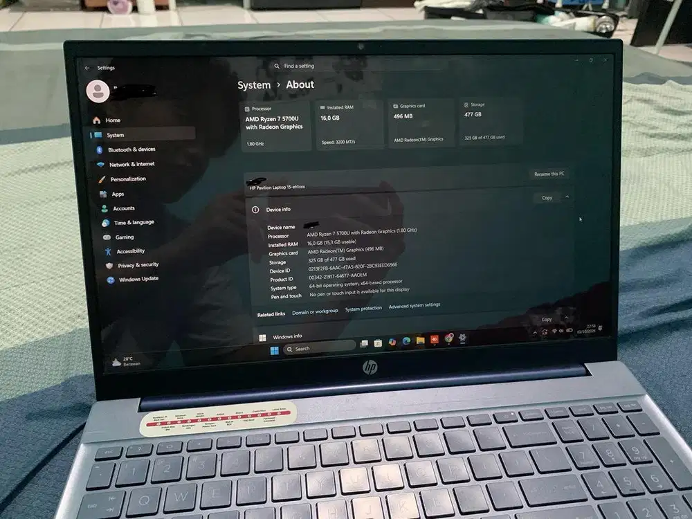 hp pavilion 15 16/512 ryzen 7