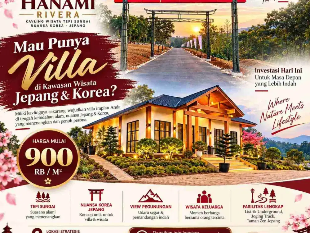 JUAL TANAH MURAH SHM NUANSA ORIENTAL KOREAN & JAPANESE STYLE BOGOR TIMUR