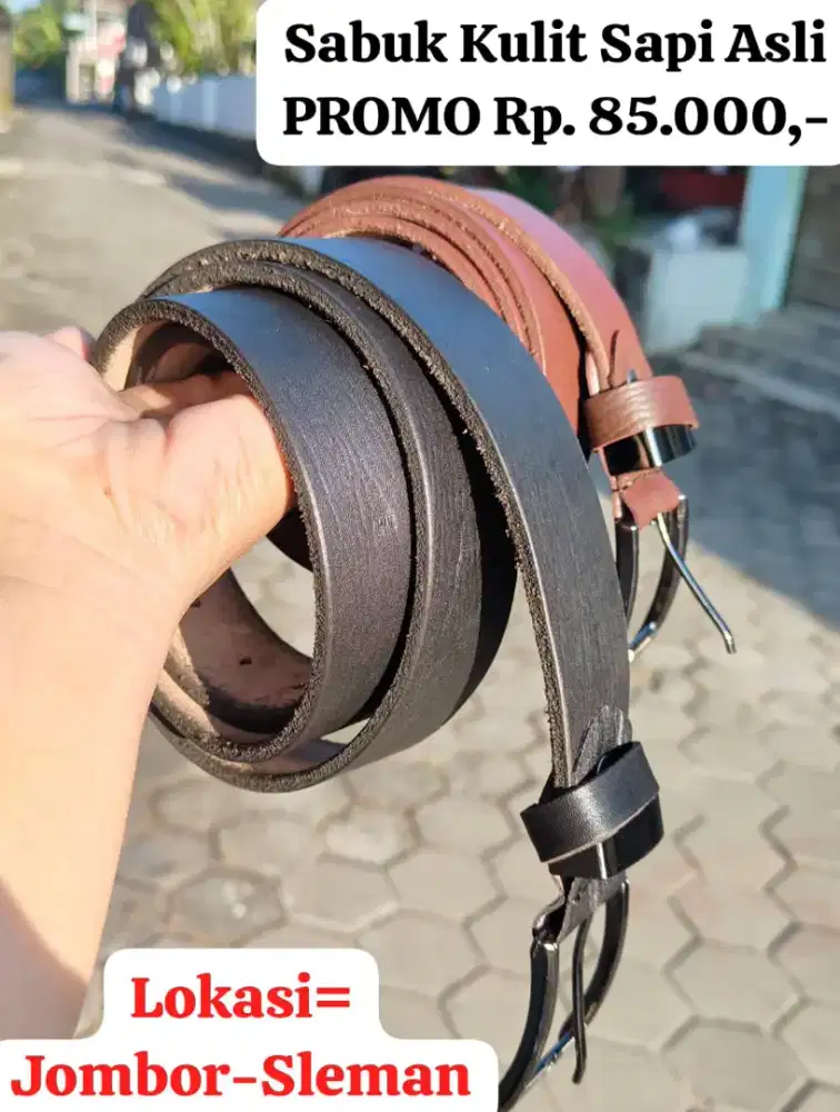 Sabuk Full Kulit Sapi Asli 100% ( COD JOGJA )