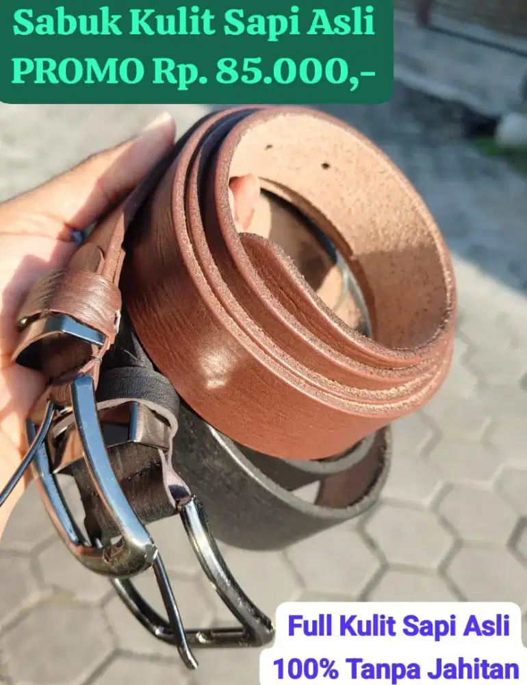 SABUK FULL KULIT SAPI ASLI 100%