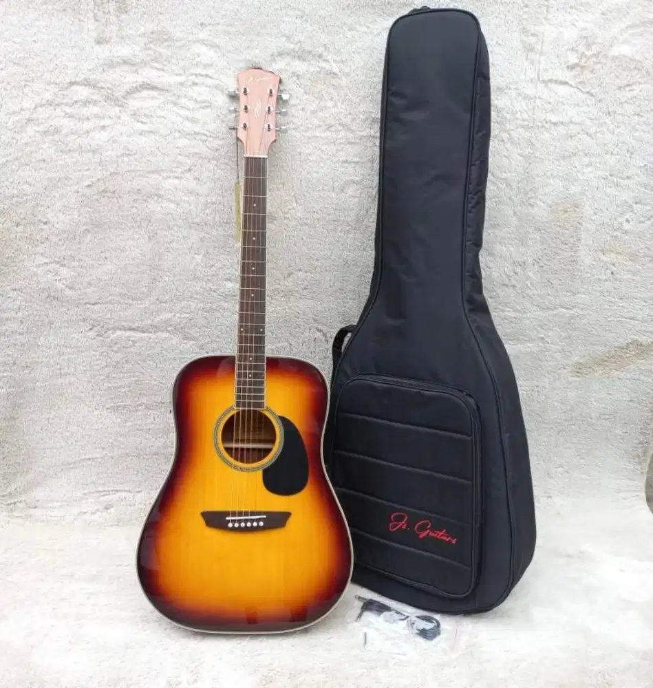 JS Gitar Acoustic Electric JD100E-BSB
