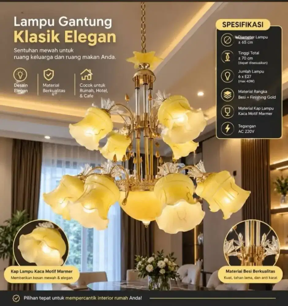 Lampu gantung cantik