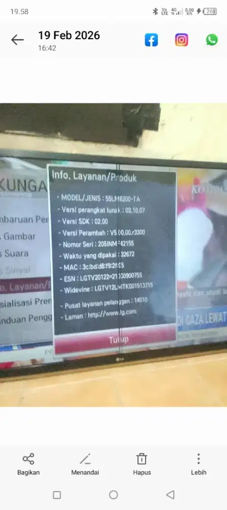 Jual tv lg  55LM6200-TA