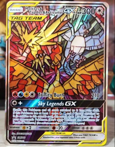 Pokemon TCG kartu - Articuno Moltres Zapdos GX Tag team hidden fates