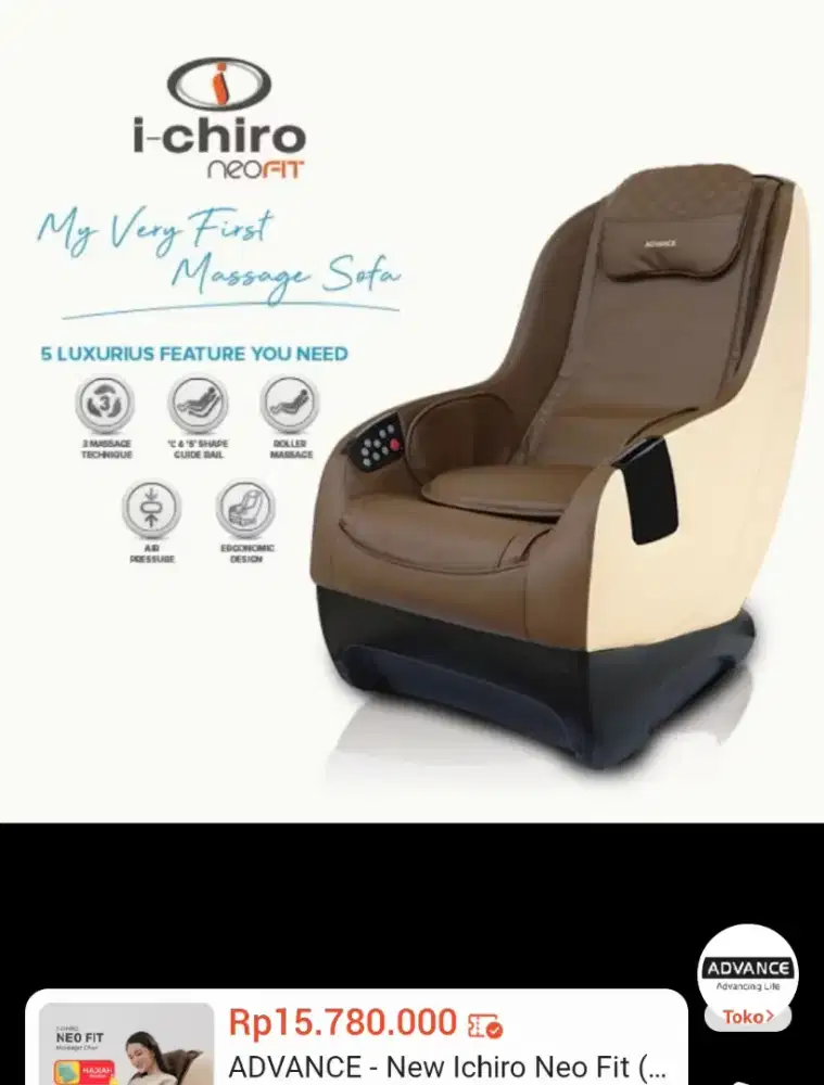 Bundling Kursi pijit advance Ichiro Neo Fit + pijit kaki inlife aeron