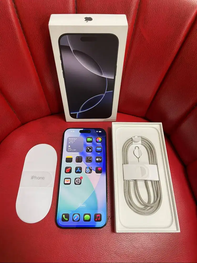 iPhone 16 Pro Max 256gb Garansi iBox Aktif Black Titanium Fullset Ori