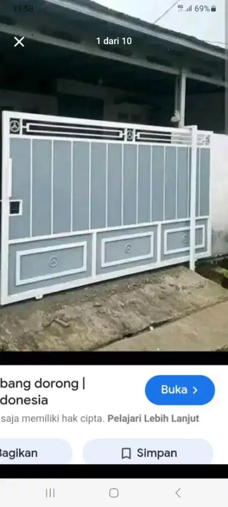 Bengkel las pak dio mengerjakan canopi.pagar.dll