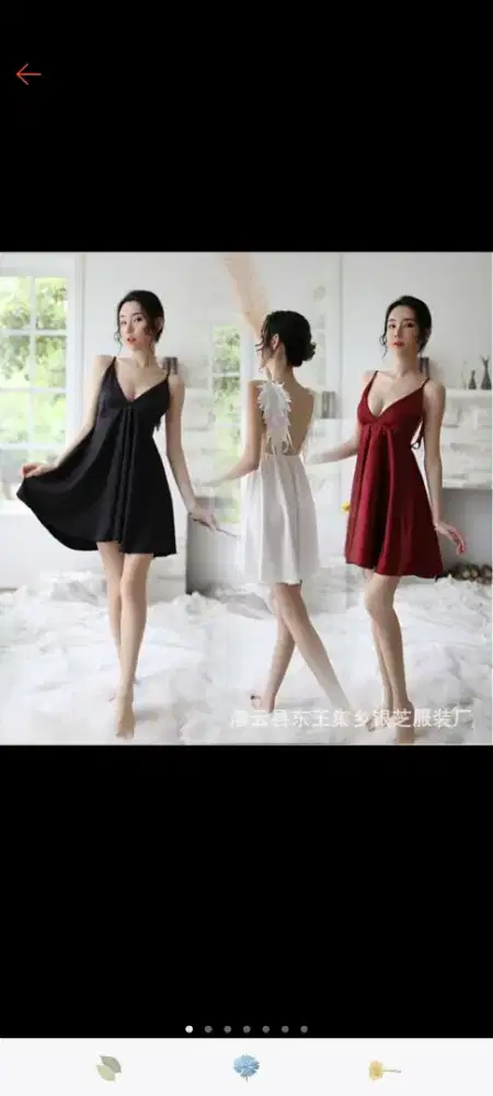 LINGERIE SATIN ADEM MERAH SUPER MURAH