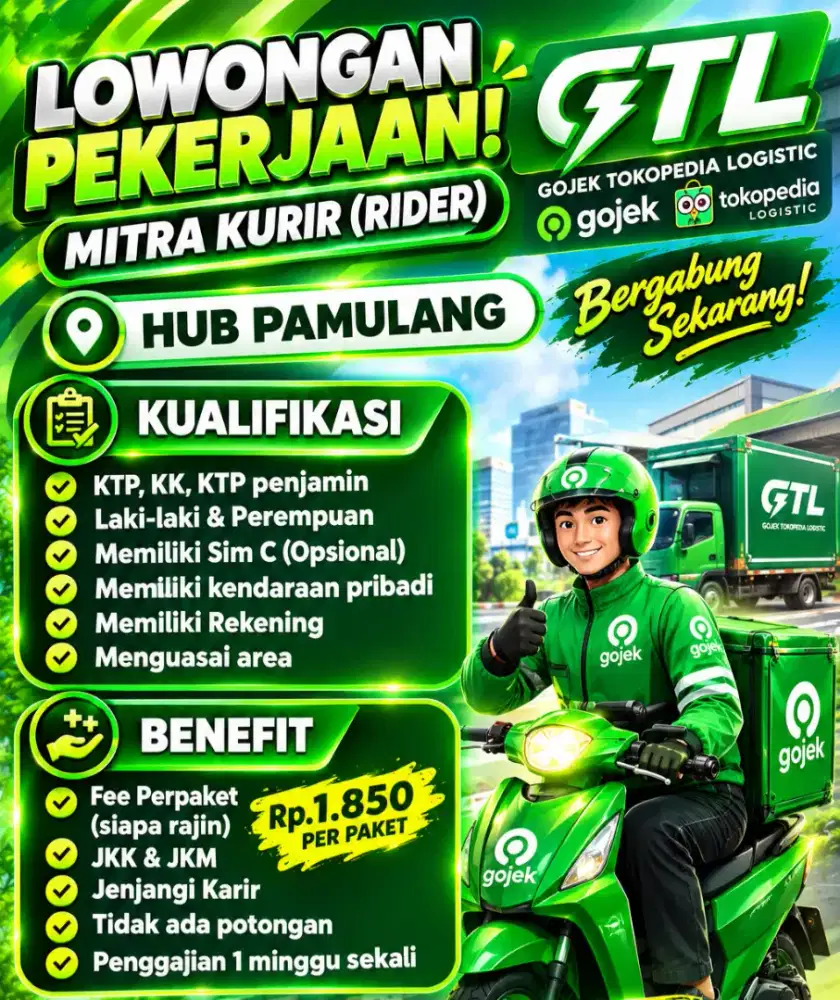 DI BUTUHKAN KURIR EXPEDISI GTL