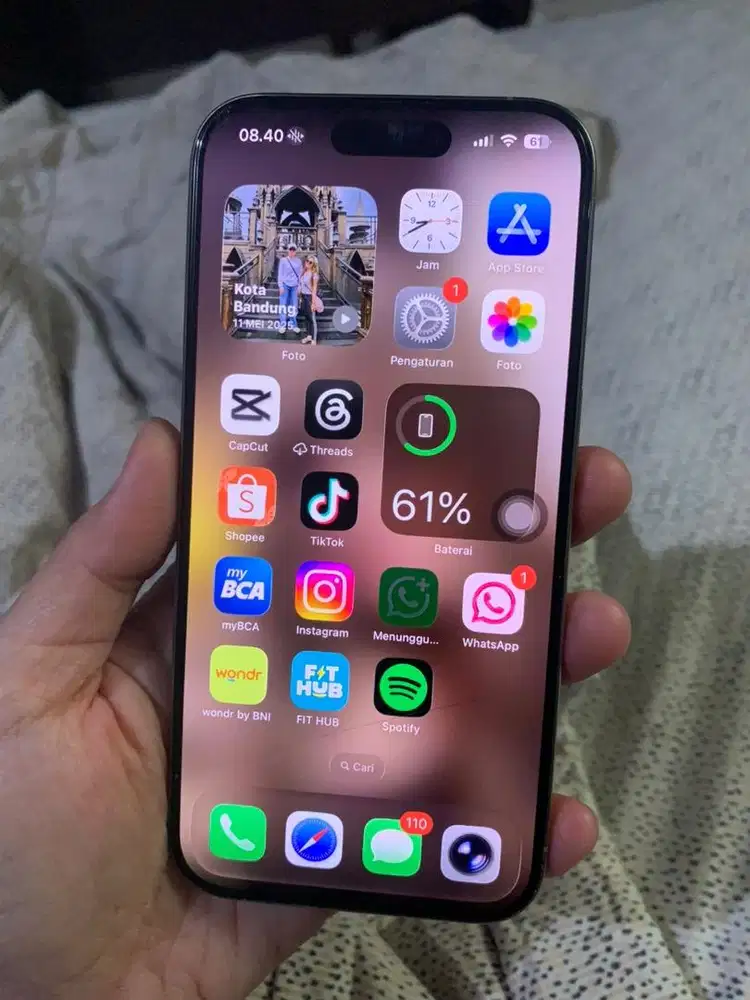 IPHONE 15 PRO 128GB Natural Titanium Resmi IBOX PA/A MULUS (CEWEK)
