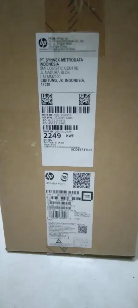 For sale laptop merK HP itel