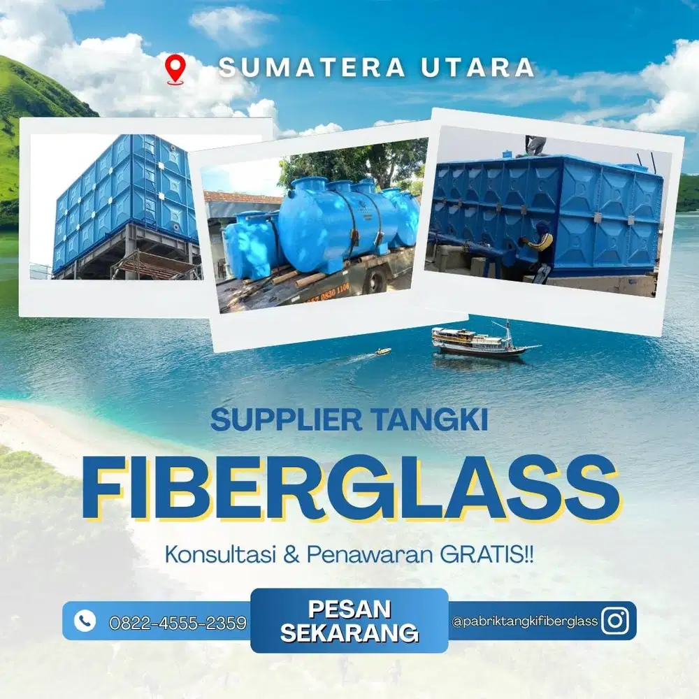 Tangki Fiberglass-Jual Tangki Air, Panel & Silinder Nias Barat