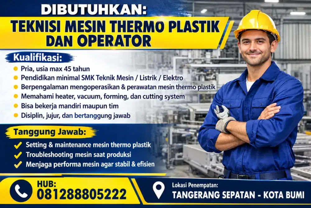 teknisi Dan operator mesin thermo