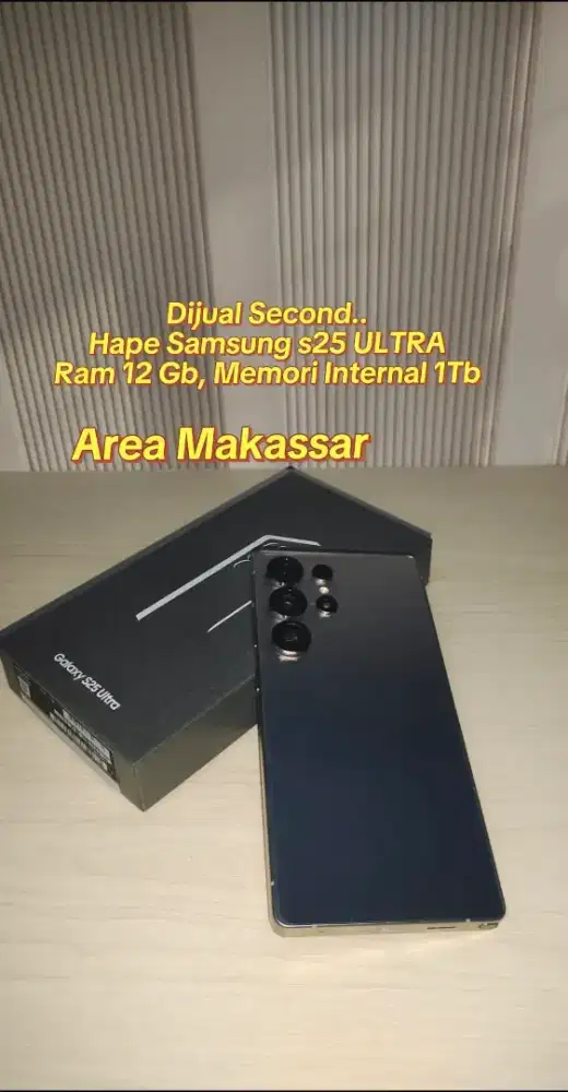 Samsung s25 Ultra second, Ram 12, Memori Inter 1TB