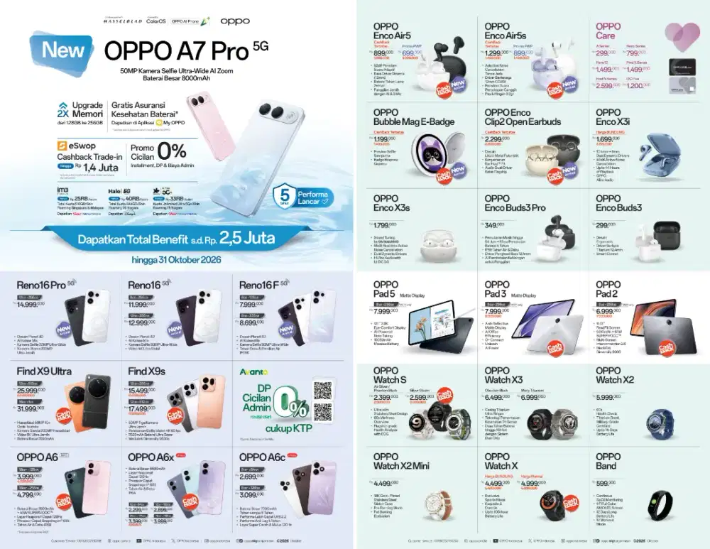 PROMO HP OPPO BISA CASH ATAUPUN KREDIT