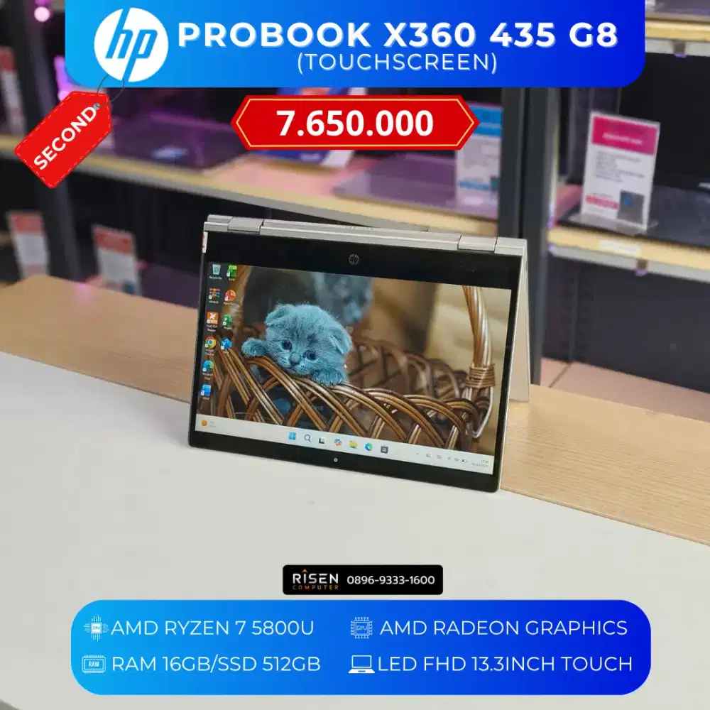 HP PROBOOK X360 435 G8 TOUCHSCREEN AMD Ryzen 7 5800U 16/512GB FHD 13,3
