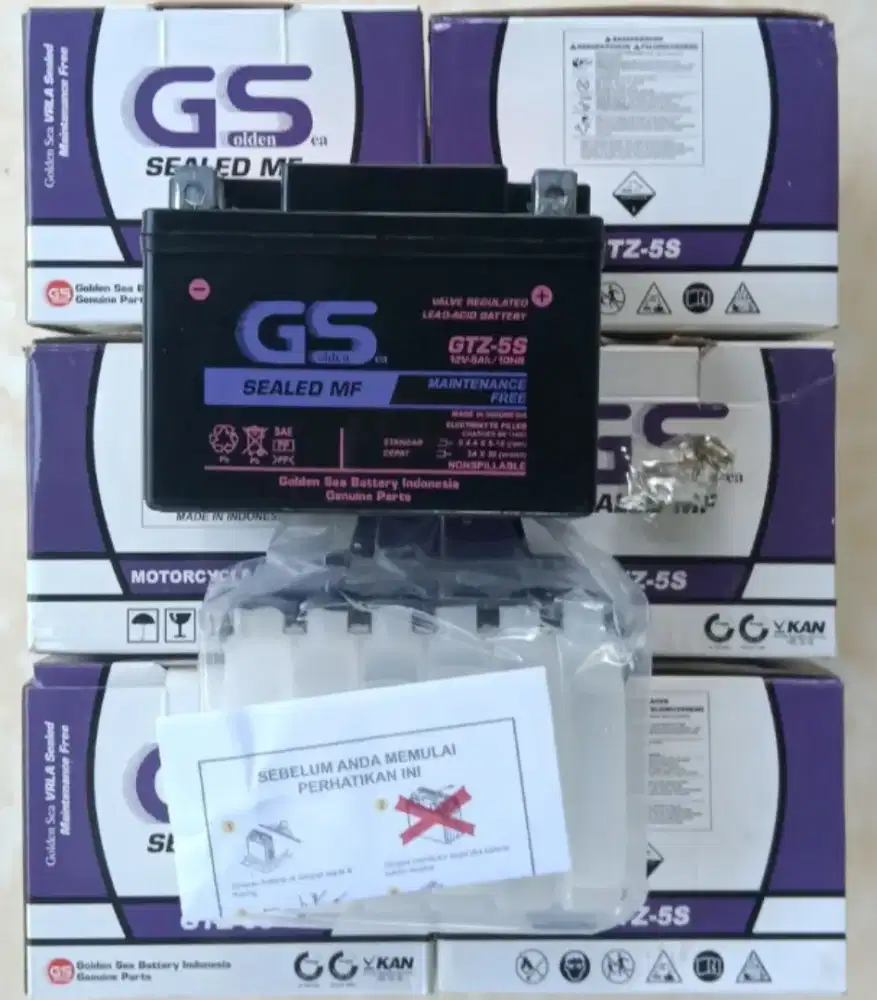 Dijual Murah Aki kering baru GS (golden sea) GTZ5S 12V 5Ah