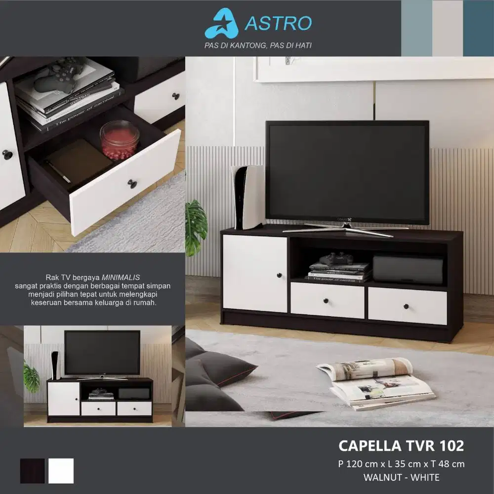 PROMO RAK TV MUAT 50INCH MINIMALIS SALE GRATIS ANTAR TERMURAH TERLARIS