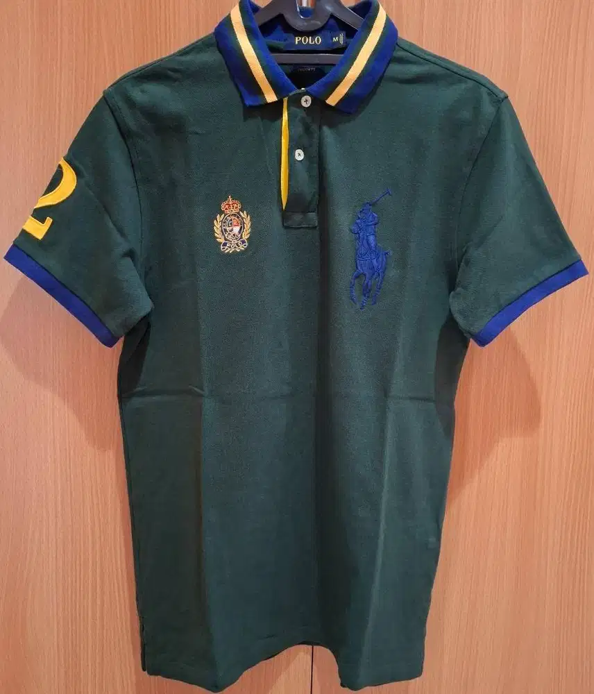 Kaos Polo Ralph Lauran green crown logo
