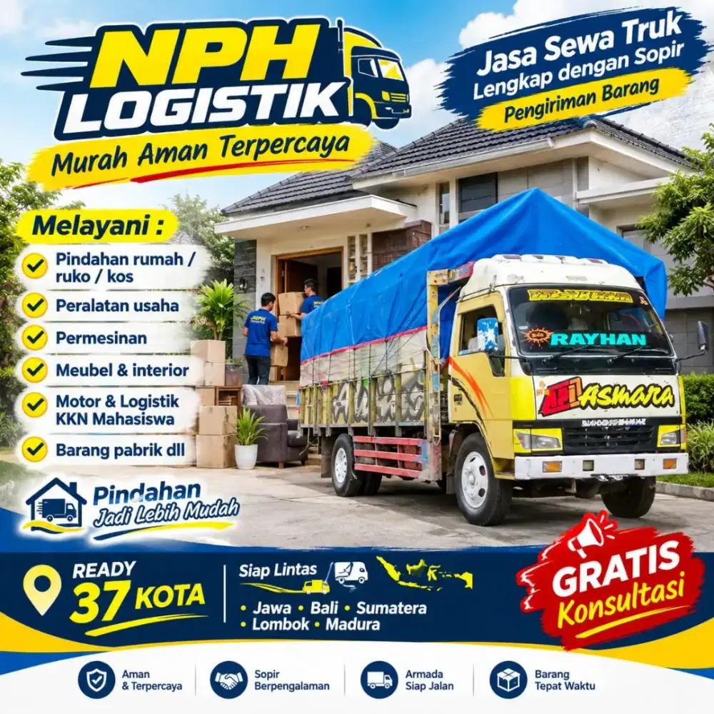 Jasa angkut sewa truk pindah rumah Bogor murah amanah