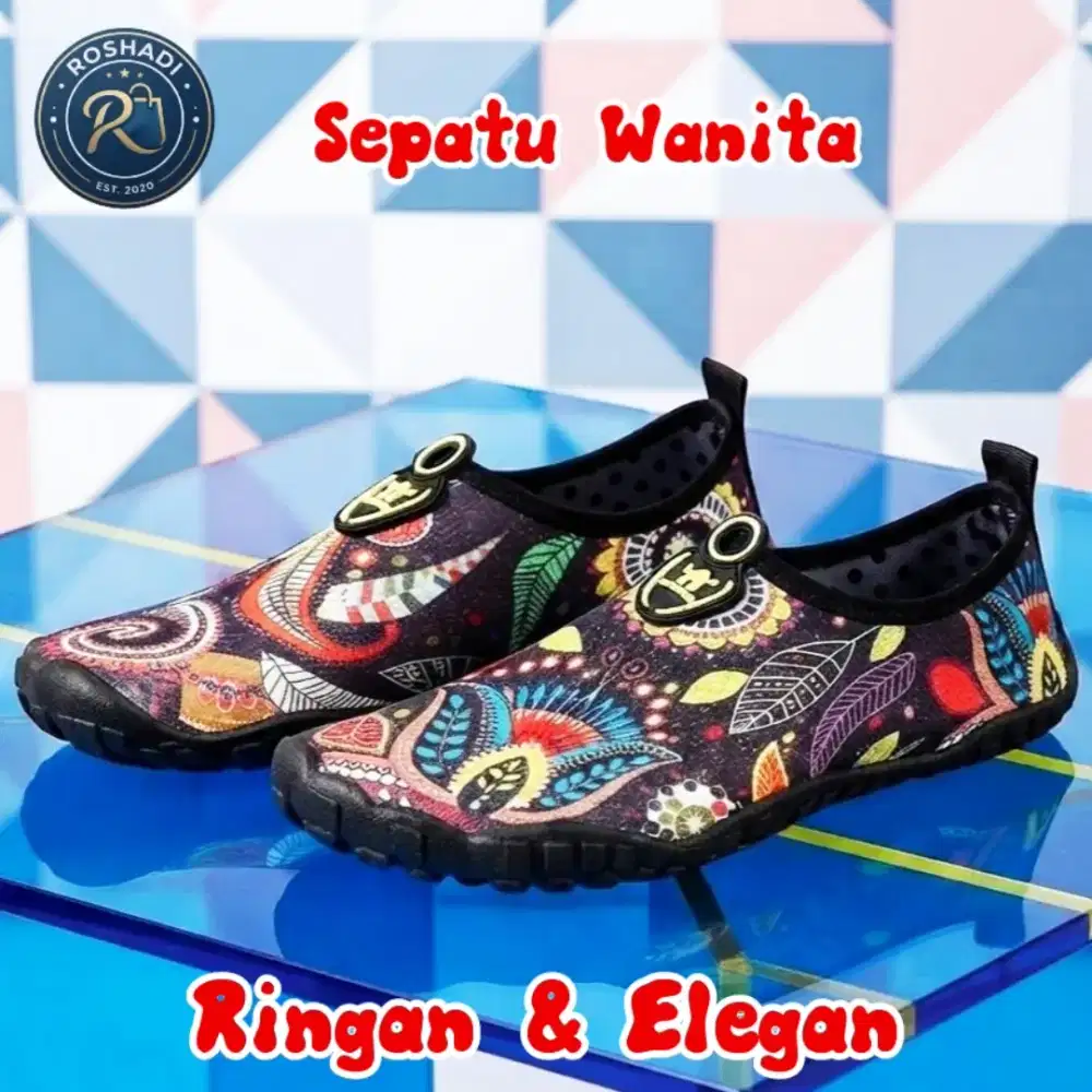 Sepatu Wanita Bunga Etnik Cmatrav