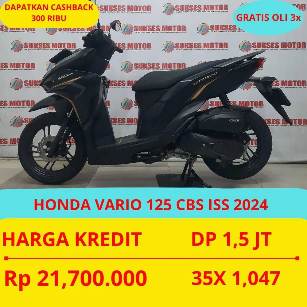 HONDA VARIO 125 CBS ISS 2024 DP MURAH 1,5 JUTA GUYSS