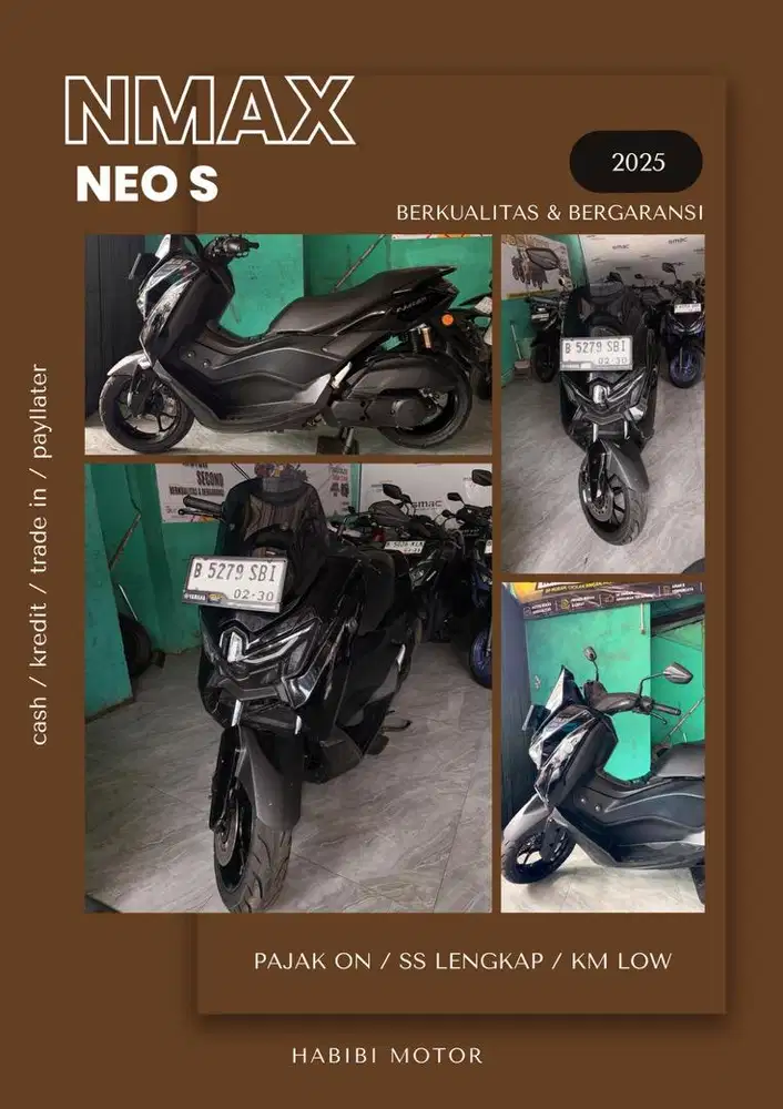 YAMAHA NMAX NEO S 2025 HITAM GLOSSY