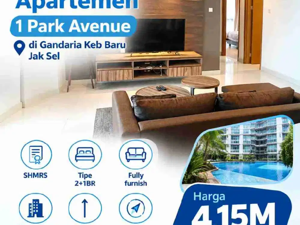 Dijual Apartemen 1 Park Avenue di Gandaria Keb Baru Jak Selatan