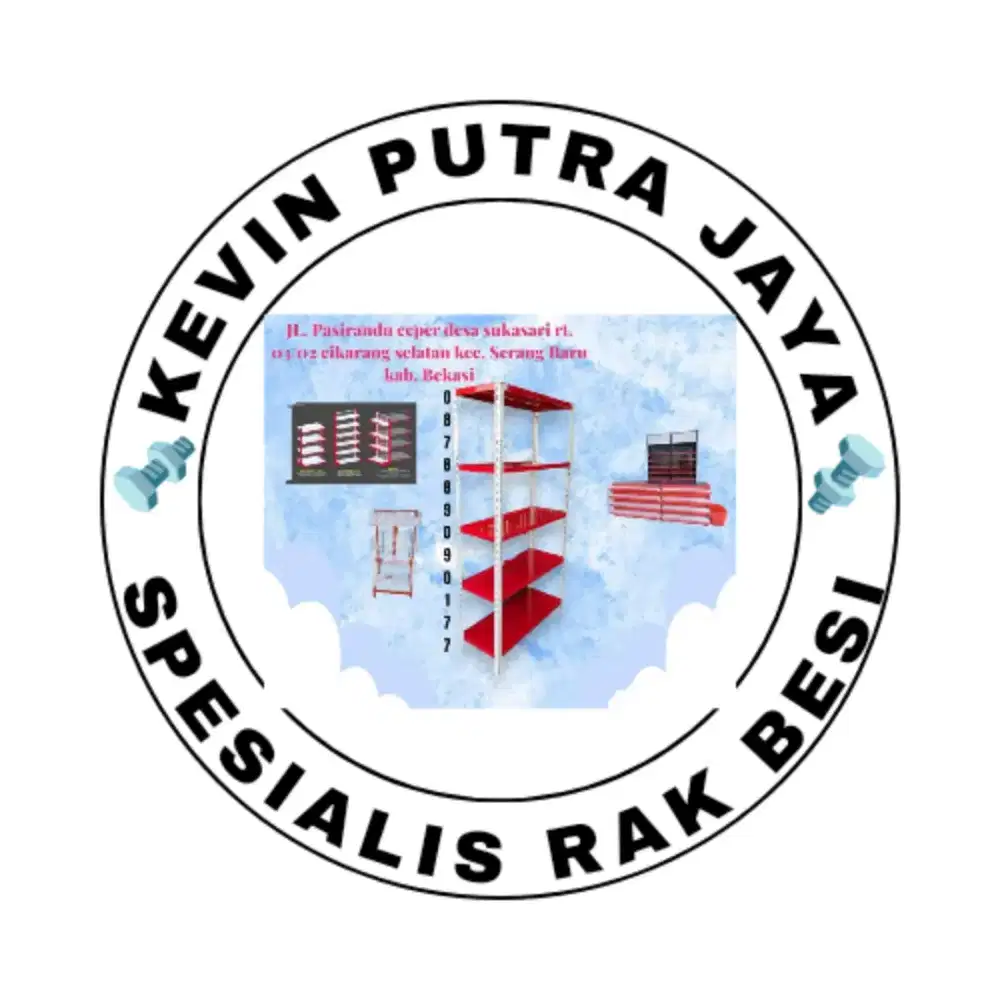 Rak besi 100x40x200cm