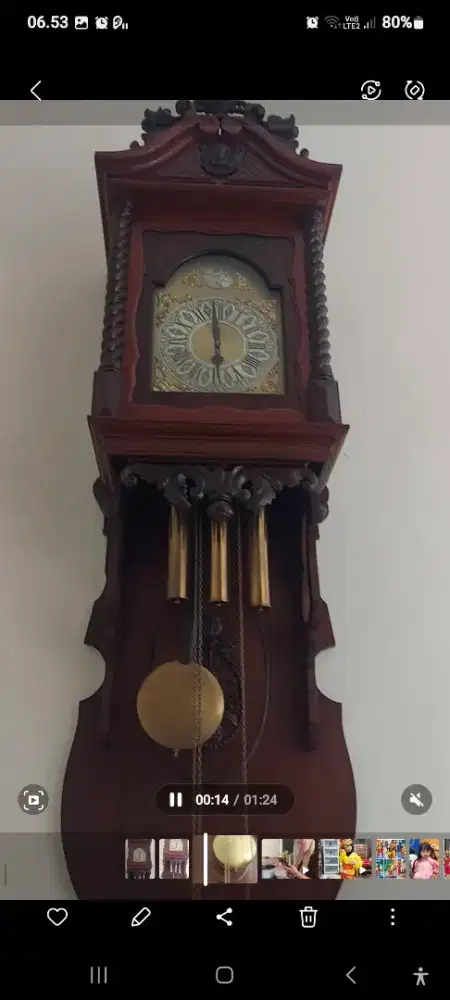 Jam Dinding Eropa Lawas merk Tempus Fugit