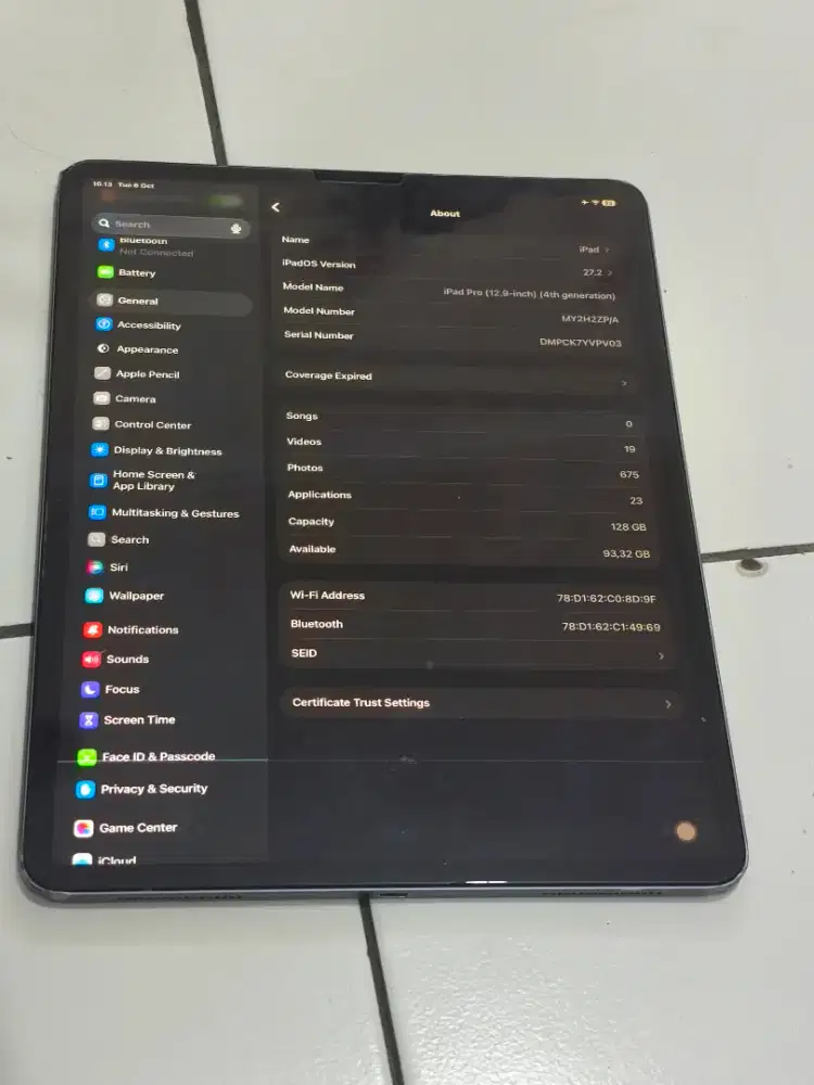 Ipad Pro 12.9 inch Gen 4 2020 128gb wifi