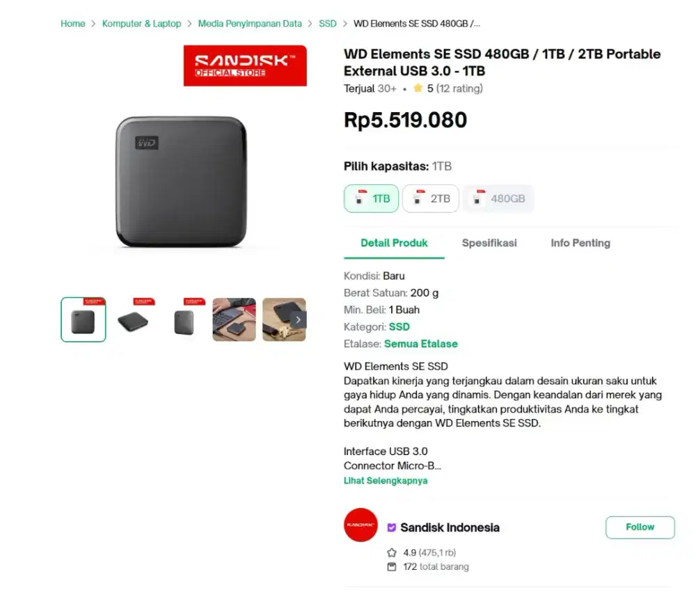 SSD External WD
