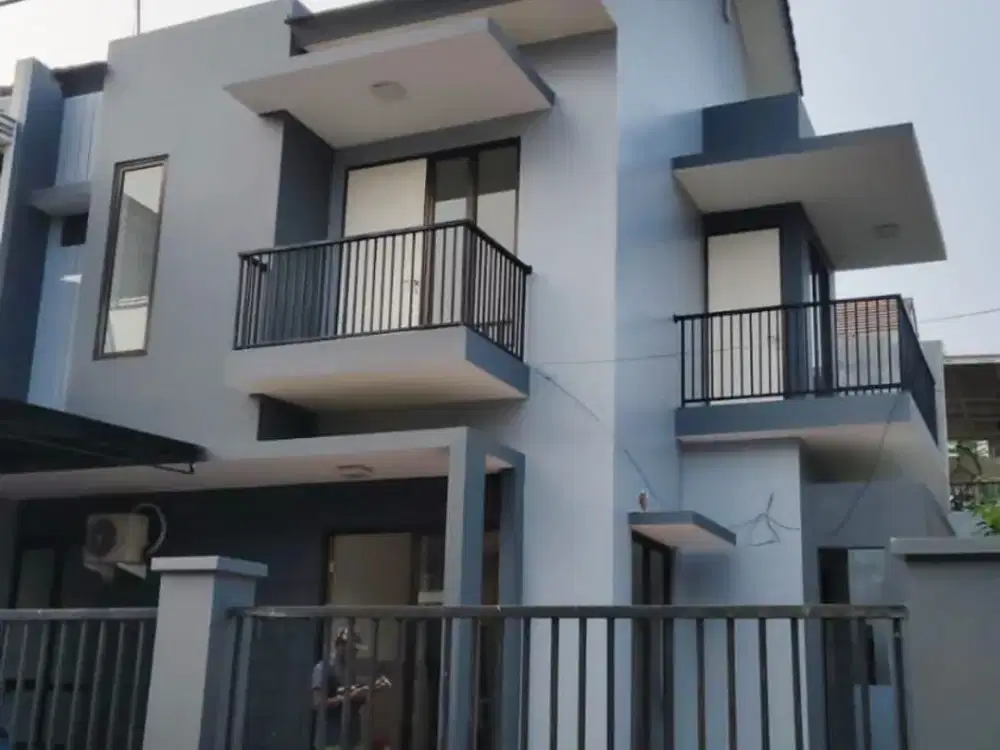 Disewakan rumah murah bagus baru renovasi 2 lantai di Cluster Taman Sari Harapan Indah Bekasi siap huni minimalis modern