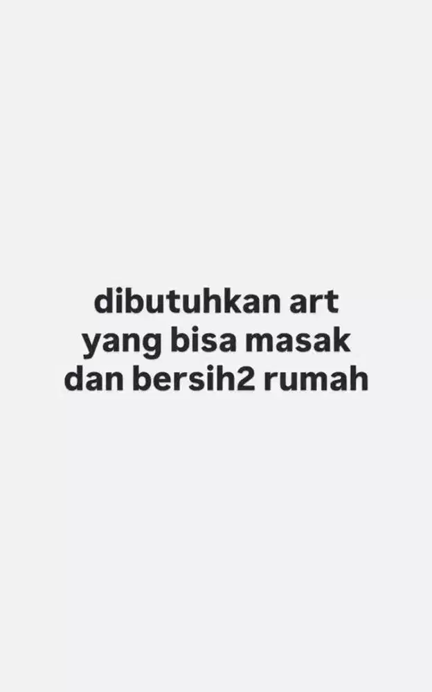 dicari ART di penggilingan cakung jakarta timur