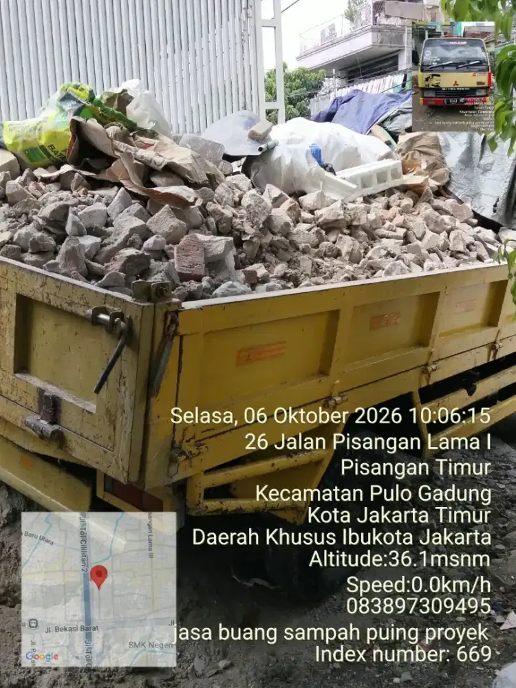 Jasa buang puing dan urugan