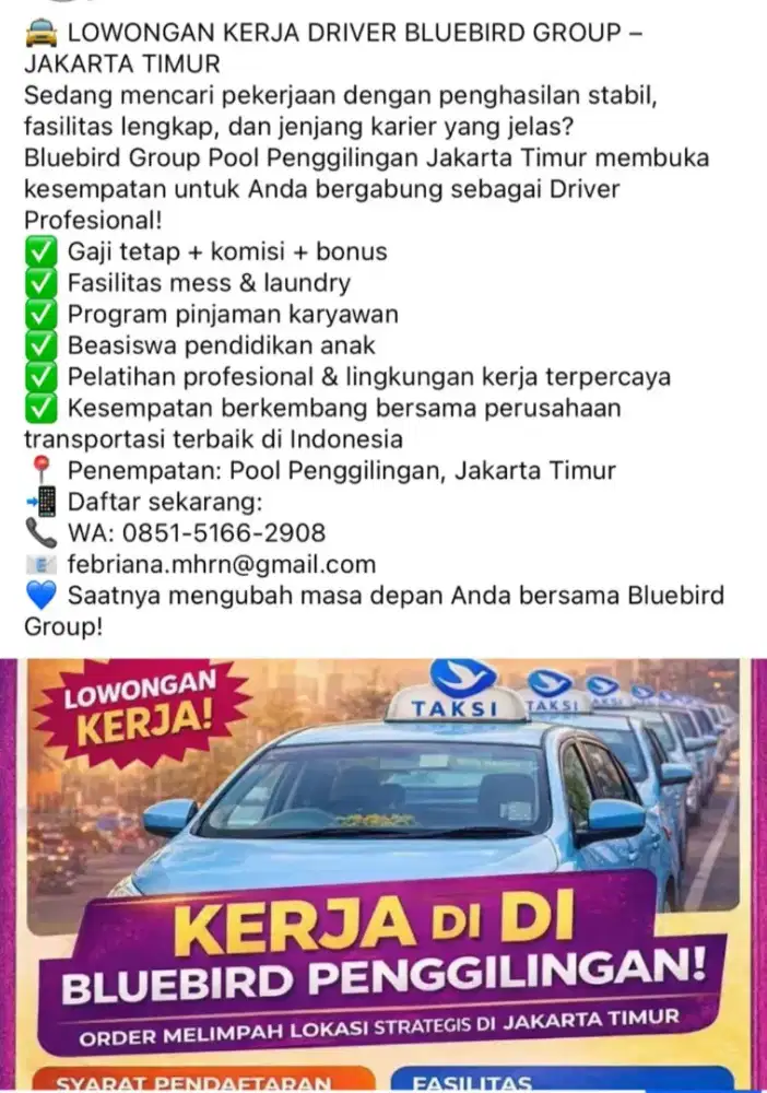 di butuhkan 50pengemudi