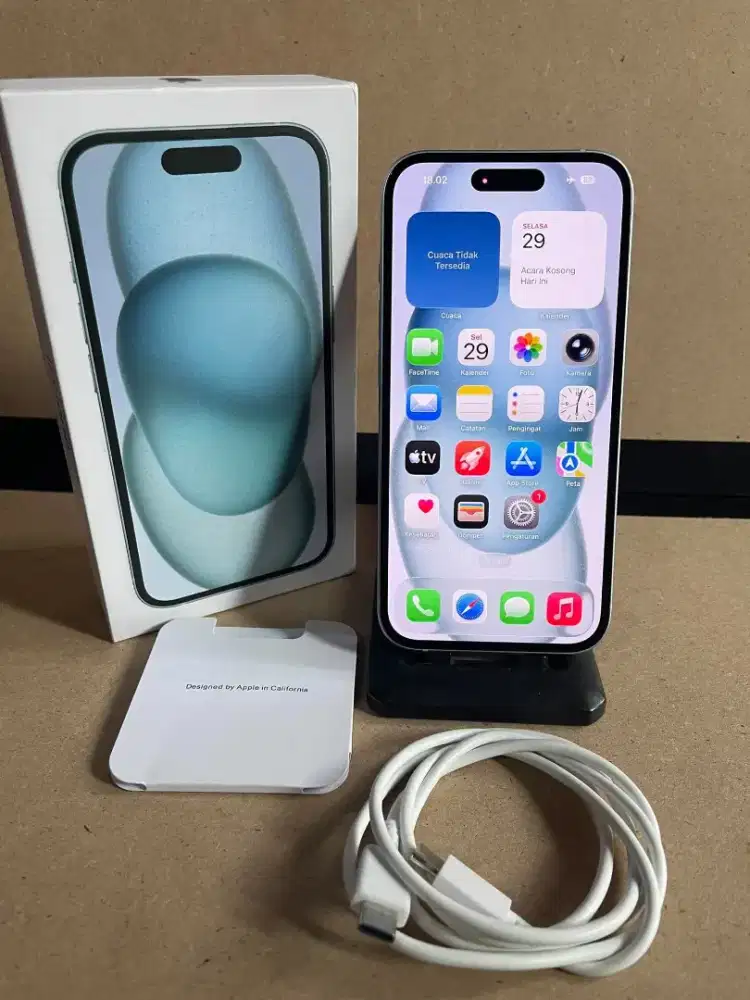 Iphone 15 plus 128gb blue inter all operator fulset mulus no minus