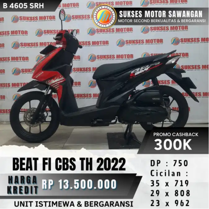 CASH KREDIT HONDA BEAT FI CBS TH 2022 LED UNIT MULUS BERGARANSI