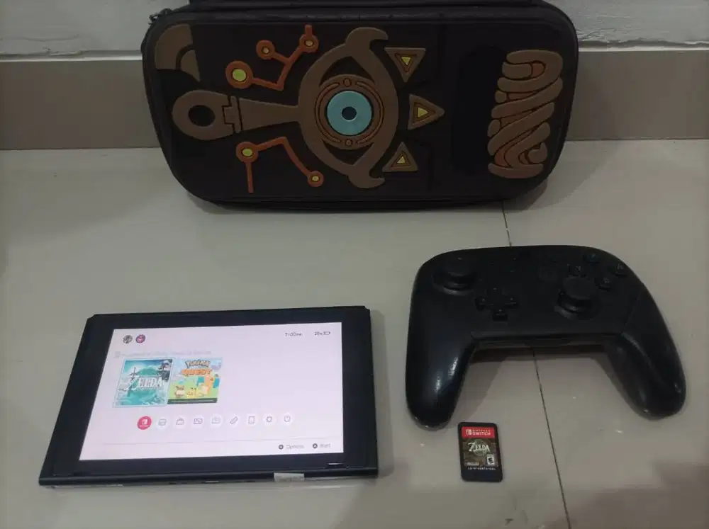 Nintendo Switch V2 OFW + Pro Controller + Case Zelda Tears Of Kingdom