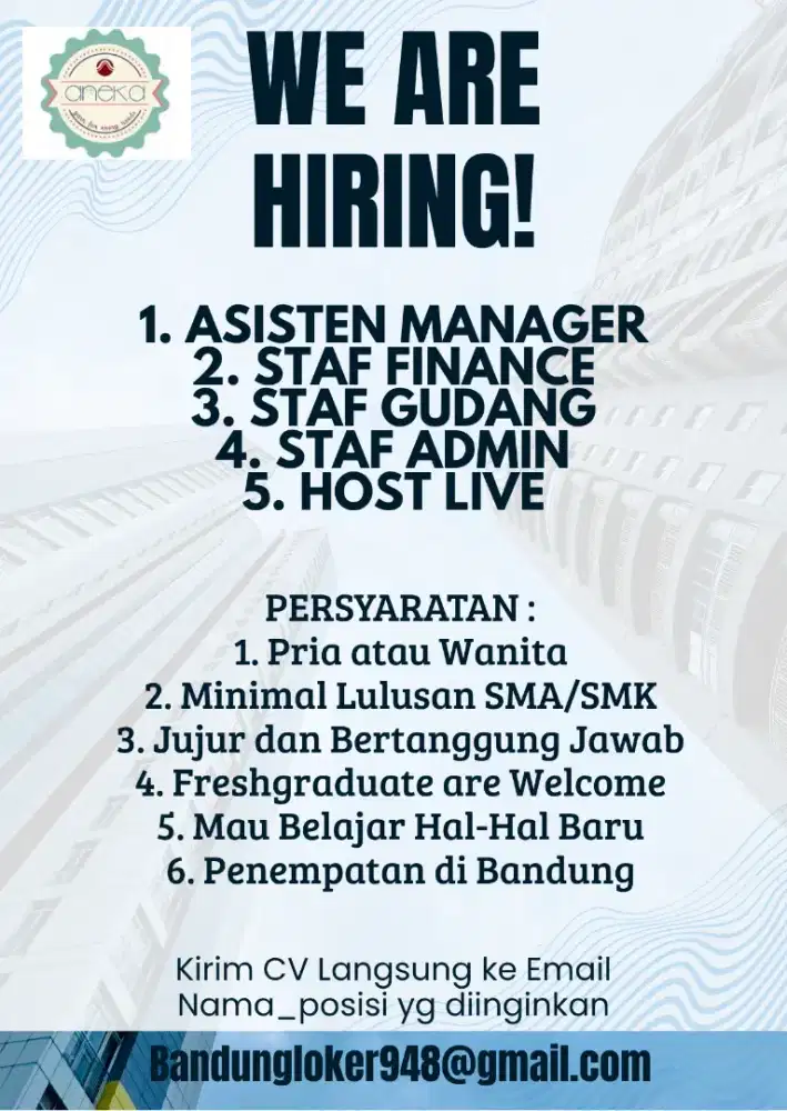 Loker Staf Administrasi Bandung