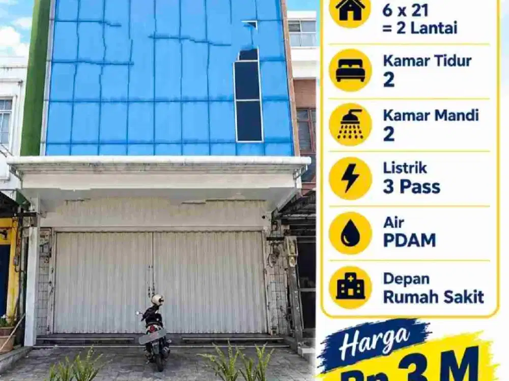 Dijual Ruko 2 lantai Jl. Sultan Alauddin Makassar